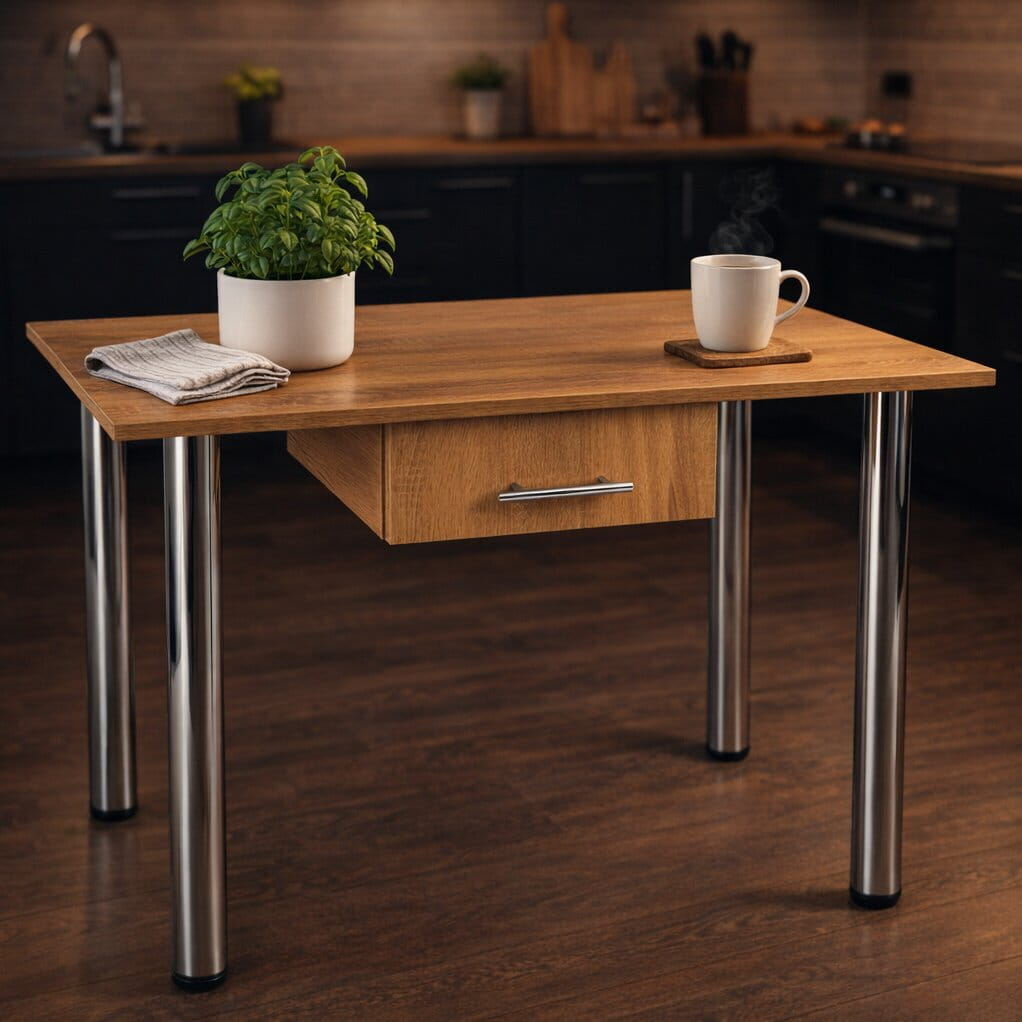 Stół Kuchenny z szufladą dostępny w różnych wymiarach